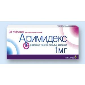 Аримидекс табл. п/о пленочной 1 мг №28, АстраЗенека Фармасьютикалс ЛП