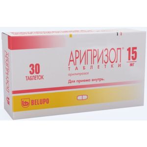 Арипризол табл. 15 мг №30, Белупо, Лекарства и косметика д.д.