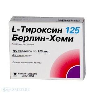 L-Тироксин 125 Берлин Хеми табл. 125 мкг №100, Берлин-Хеми АГ/Менарини Групп