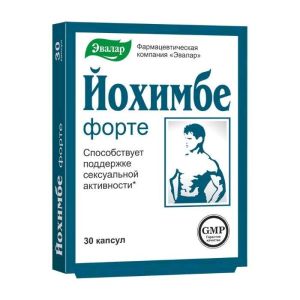 Йохимбе форте капс. 200 мг №30, Эвалар ЗАО
