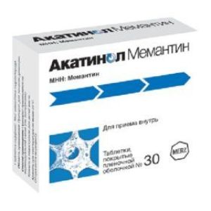 Акатинол Мемантин табл. п/о пленочной 10 мг №30, Мерц Ко ГмбХ и Ко