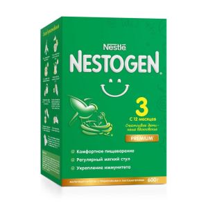 Напиток молочный сухой Нестожен 600 г №1 3 с 12 мес с пребиотиками и лактобактериями (детское молочко) коробка, Нестле